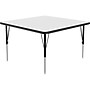 Correll Square Activity Table, 42" x 42", Height-Adjustable, Frosty White/Black (A4242DE-SQ-80)~#|#~D6BF564B-D39A-484B-B558DE40A291C7EA_sc7
