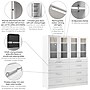Bestar Florence Collection 71W x 25D Walk-In Closet System with Drawers, Shaker, White (127614-000017)~#|#~D6C6DCEF-A5EA-4A2D-BB7F7C3B04999FA6_sc7