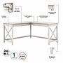 Bush Furniture Key West 60"W L Shaped Desk, Linen White Oak (KWD160LW-03)~#|#~D6C72F3D-C691-4FDD-B58BD205B1ACB424_sc7