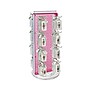Azar Displays 20”H x 8”W Pegboard Counter Display with 16 4" Hooks, Pink (700508-PNK-4C16)~#|#~D6CCE77C-05B7-470E-A39638D857C5DBCF_sc7