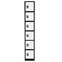 AdirOffice 72" 6-Tier Black and White Storage Locker, 4/Pack (ADI629-206-B-W-PKG-4)~#|#~D6CDCB34-B56E-47B4-9E95F98D3D4DC06F_sc7