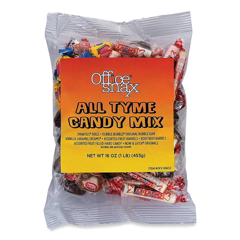 Office Snax All Tyme Candy Mix, Assorted Flavors, 16 oz. (OFX00652) image 1