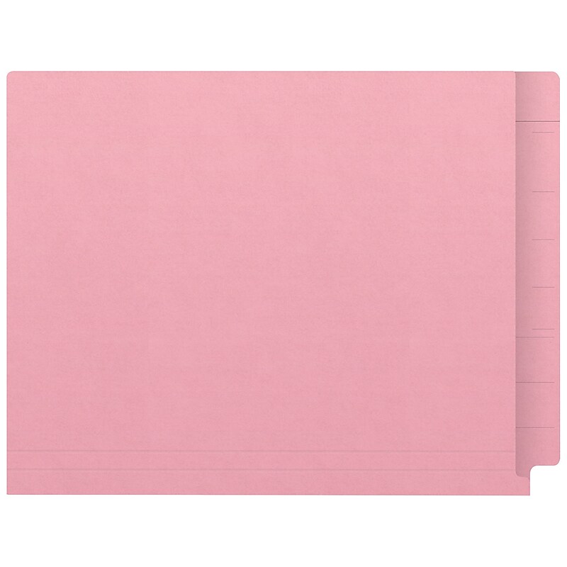 Medical Arts Press Kardex Match Reinforced End Tab File Folder, Straight Cut, Letter Size, Pink, 50/Box (S-09483-PNK) image 1
