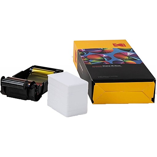 KODAK Photo ID Card Printer Ribbon & Cards Replacement Kit (653619