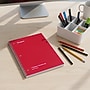 Staples 1-Subject Notebooks, 8" x 10.5", Wide Ruled, 70 Sheets, Red (ST24007C)~#|#~D6D49BFF-775B-4A36-9F159608B10C8145_sc7