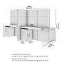 Bush Business Furniture Easy Office 66"H x 119"W 4 Person Back to Back Cubicle Panel Workstation, Natural Elm (EODH66SNE-03K)~#|#~D6DCF8C5-5683-4EED-B2750A9F53AE3516_sc7