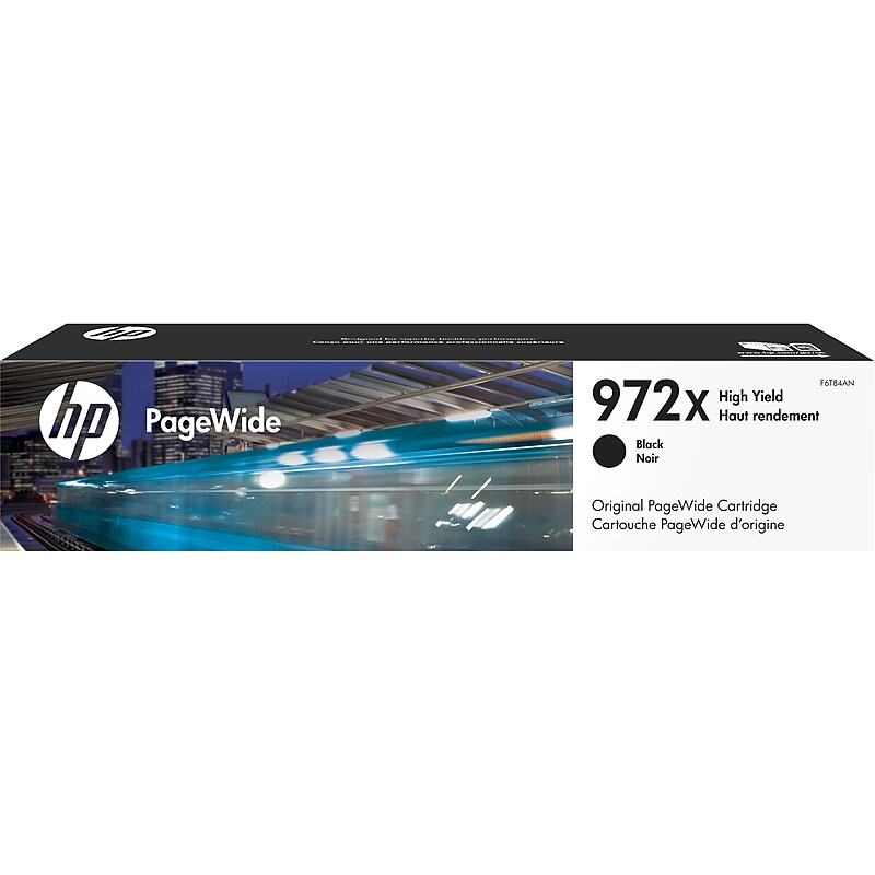 HP 972X Black High Yield Ink Cartridge, Ink Cartridge, Prints Up to 10,000 Pages (F6T84AN) image 1