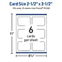 Avery Business Cards, 2-1/2" x 3-1/2", Matte White, 150/Pack (95328)~#|#~D6E409BB-AE99-4DBC-A9497085628519E0_sc7