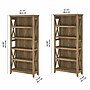 Bush Furniture Key West 66"H 5-Shelf Bookcase with Adjustable Shelves, Reclaimed Pine Laminated Wood, 2/Set (KWS046RCP)~#|#~D6E7B3DC-C935-43BB-888591CB5C8E6E85_sc7