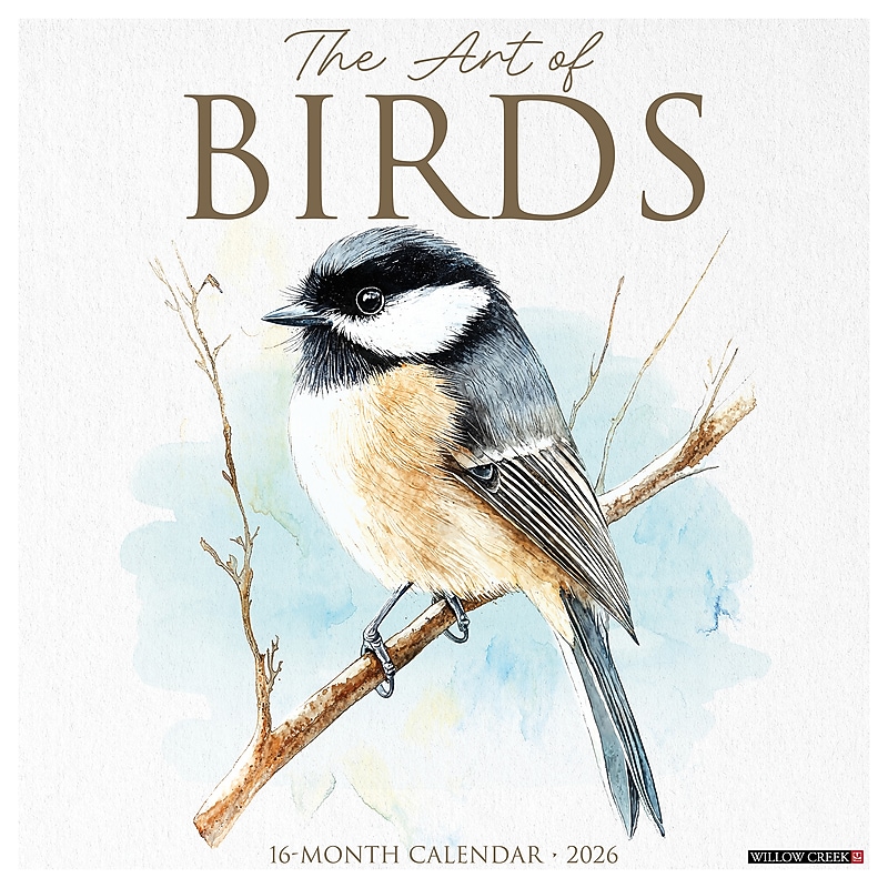2026 Willow Creek The Art of Birds 12" x 12" Monthly Wall Calendar (56332X) image 1