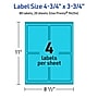 Avery Rectangle Multipurpose Labels, 4.75" x 3.75", Bright Blue, 80/Pack (94254)~#|#~D6EB3034-32B1-4CEB-8D412F6FD7576F9B_sc7