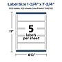 Avery Laser/Inkjet Multipurpose Labels, 7.75" x ", Glossy Clear, 500/Box (94232)~#|#~D6EDBA48-E0A4-4706-B4C9B2E150A01983_sc7
