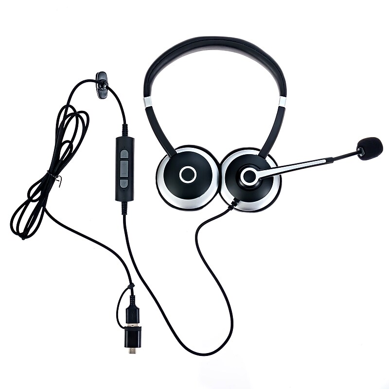 Spracht WorkIT! USB Headset USB-A/USB-C Noise Canceling Stereo Phone & Computer Headset (SPTHSUSB2) image 1