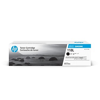 HP 118L Black High Yield Toner Cartridge for Samsung MLT-D118L (SU858), Samsung-branded printer supplies are now HP-branded