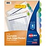 Avery Style Edge Insertable Plastic Dividers with Pocket, 8 Tabs, Multicolor (11293)~#|#~D6FBBA15-E987-4855-BEE2B65F9871BA1B_sc7