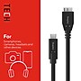 Staples TECH 3.3 ft. USB-C to Micro USB Type-B Audio/Video Cable, Male to Male, Black (ST62445)~#|#~D6FDB2D4-A386-45C6-8E54AFC8833B5109_sc7