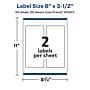 Avery Laser/Inkjet Multipurpose Labels, 3.5" x 8", Glossy Clear, 50/Pack (94261)~#|#~D701037D-AA09-4C7E-98A53EBDDF0F2CF7_sc7