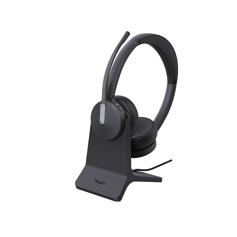 Yealink BH70 Wireless Noise Canceling Bluetooth Stereo Computer Headset w/ Stand, USB-C/A, Teams Certified image 1