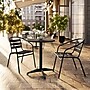 Flash Furniture Lila Indoor-Outdoor Table Set with 2 Slat Back Chairs, 23.5'' Round Black (THAL24RD017BK2)~#|#~D70AA5DC-C01D-4699-B2A757274E6A4F31_sc7