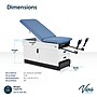 Viva Comfort Slimline Exam Table Base with Leg Rest, Step Stool, Drawers, Stirrups, 420 lbs Capacity, Blue (ADI996-FBSU-M2-BLU)~#|#~D70B4001-89FF-4633-9FF0A65EDE047EF0_sc7