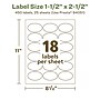 Avery EcoFriendly Laser/Inkjet Oval Multipurpose Labels, 1-1/2" x 2-1/2", White, 450/Pack (94051)~#|#~D70B8FC2-823F-4A7C-9A9ABCE05950507F_sc7
