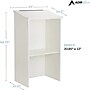 AdirOffice 46" Speaker Podium Lectern, White (661-01-WHI)~#|#~D7126B43-680E-4999-AC8C31181F35ECDC_sc7