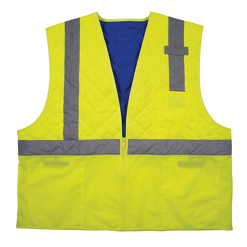 Chill-Its 6668 High Visibility Safety Cooling Vest, ANSI Class R2, Lime, Small (12712) image 1