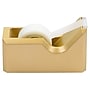 JAM Paper Desktop Dispenser, 4.5" x 2.5", 1" Core, Gold (338GO)~#|#~D713E327-BEFD-4A2C-AD9247C027C99301_sc7