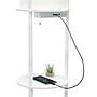 Simple Designs Etagere Organizer Storage 62.5" Floor Lamp with 2 USB Charging Ports and 1 Charging Outlet, White (LF2010-WHT)~#|#~D7167FD0-8019-4231-B13D4A67511F1402_sc7