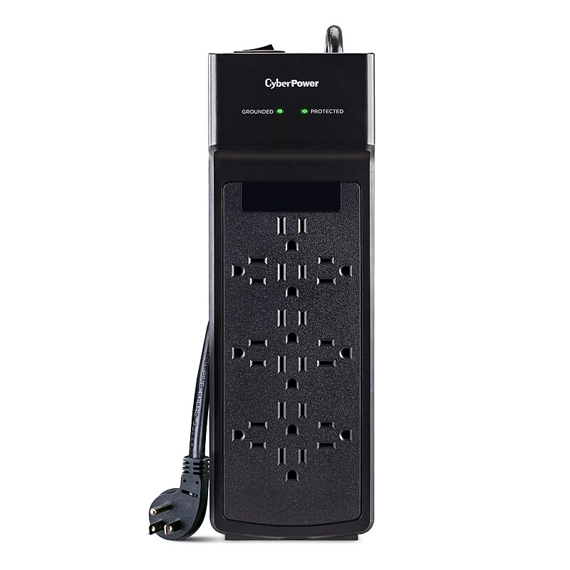 CyberPower CSB1206 12-Outlet Surge Protector, 6', 3600 Joules, Black (CSB1206) image 1