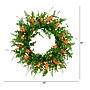 Nearly Natural 22-in Artificial Easter Fern and Carrots Wreath (W1416)~#|#~D721C358-45EF-4F26-9B52AC8F319FD530_sc7