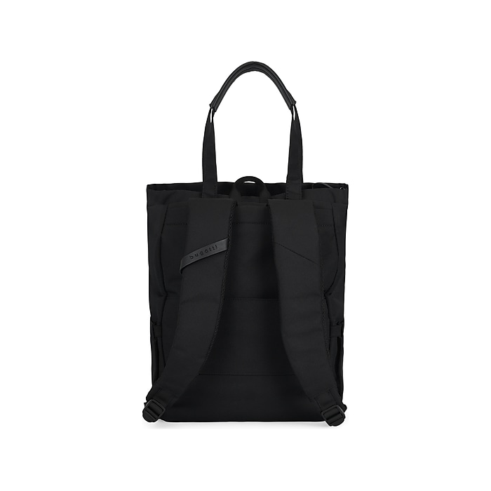 Bugatti Madison Nylon Convertible Tote Bag, Black (CNV2538BU-BLK