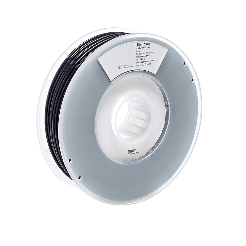 UltiMaker PLA 2.85mm PLA Filament NFC for 3D Printers, Black (1609) image 1