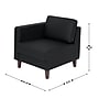 Flash Furniture Hercules Artemis LeatherSoft Left Arm Reception Chair, Black (ZB8921CLABLK)~#|#~D72A4992-B46E-4C01-BC869CD3556BF65A_sc7