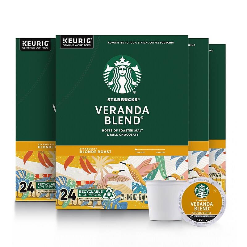 Starbucks Veranda Blend Coffee Keurig® K-Cup® Pods, Light Roast, 96/Carton (SBK18997CT) image 1