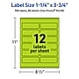 Avery Rectangle Multipurpose Labels, 1.25" x 3.75", Bright Green, 960/Box (94228)~#|#~D737A727-56F8-4C1D-AF27DAC68D87AFB1_sc7