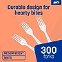 Perk™ Polystyrene Fork, Medium-Weight, White, 300/Pack (PK56401)~#|#~D738CBD3-91FE-4FFB-A1E6B2A250B3AA51_sc7