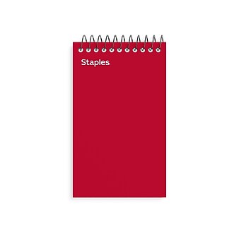 Staples® Memo Pads, 3" x 5", College Ruled, Assorted Colors, 75 Sheets/Pad, 5 Pads/Pack (TR11491)