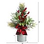 Nearly Natural Artificial Holiday Winter Greenery, Pinecone and Berries Christmas Table Arrangement, 20" (A1854)~#|#~D73F4D60-D694-4C2E-A6E82E33187DD7FD_sc7