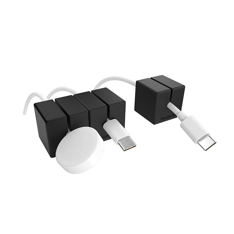 Function101 Cable Blocks, Magnetic Cable Organizers, Black 3/Pack (F101-CBXB3) image 1