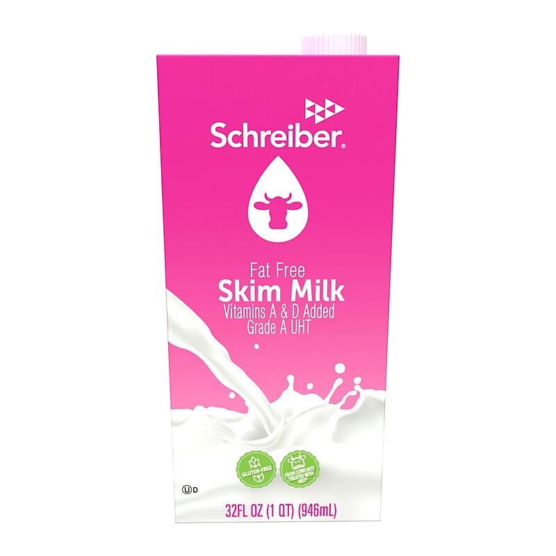 Natrel Skim Milk, 32 oz., 12/Carton (PAU93047) image 1