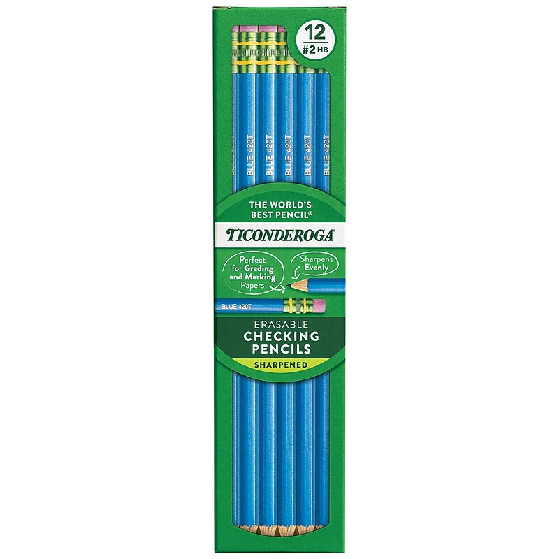 Ticonderoga Colored Pencils, Blue, Dozen (14209) image 1