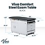 Viva Comfort Power Adjustable Exam Table with Step Stool & Storage, 500 lbs. Capacity, Black (ADI996-09-S-BLK-MK)~#|#~D748B790-B0D1-4596-83C8D23D51DA642A_sc7
