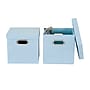 Household Essentials Medium Stackable Folding Fabric Storage Bin, 11" x 11.4"x 11.4", 24.75 Qt., Blue, 2/Pack (816-1)~#|#~D74DB25C-89F3-4FC8-AB2082047D83D8CB_sc7