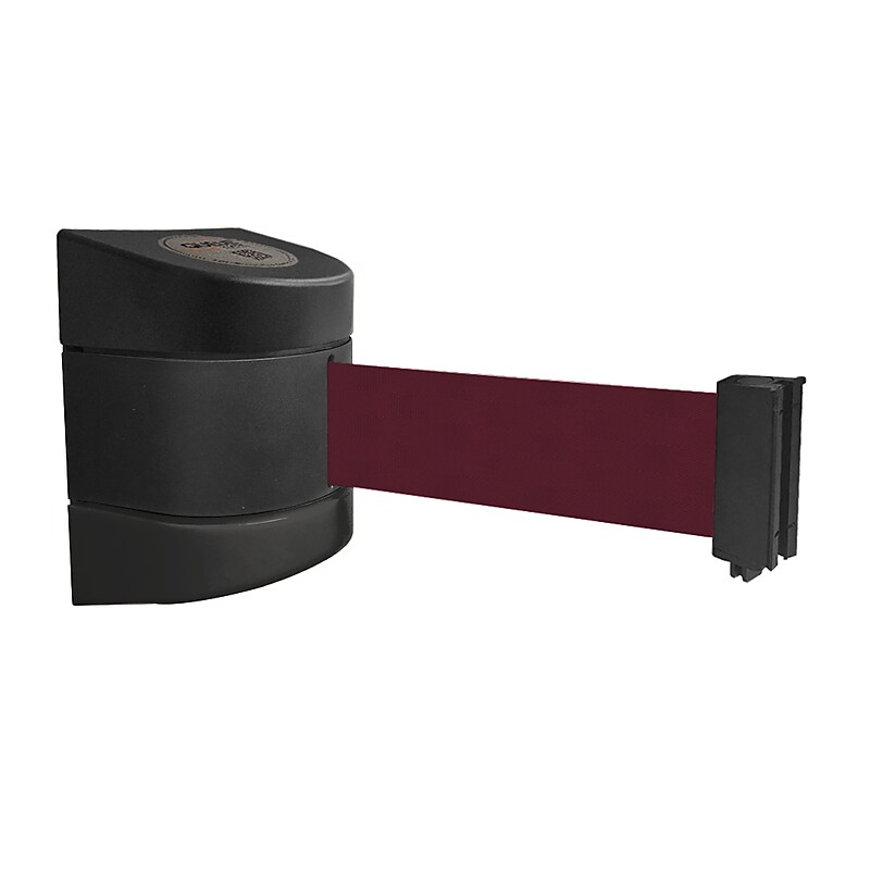 WallPro 400 Wall-Mountable 15' Retractable Belt Barrier, Maroon (171150) image 1