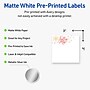 Avery Square Multipurpose Labels, 3" x 3", White, 60/Pack (19479370423)~#|#~D7577491-2825-4398-B1EBB76724172967_sc7