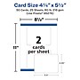Avery Integrated Cards, 4.25" x 5.5", Matte White, 50/Pack (95276)~#|#~D760EDA4-51AB-4B5A-9F28504C0FAB14F2_sc7