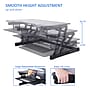 Rocelco 32" Height Adjustable Standing Desk Converter with Anti Fatigue Mat, Sit Stand Up Laptop Riser, Black (R ADRB-MAFM)~#|#~D7611840-4633-4E44-ADEB2BE98CB1BF0E_sc7