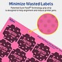 Avery Square Scalloped Laser/Inkjet Multipurpose Labels, 1-5/8" x 1-5/8", Bright Pink (1600/Box)~#|#~D7631A0F-4223-4ECA-ACB2DF672EFF7193_sc7