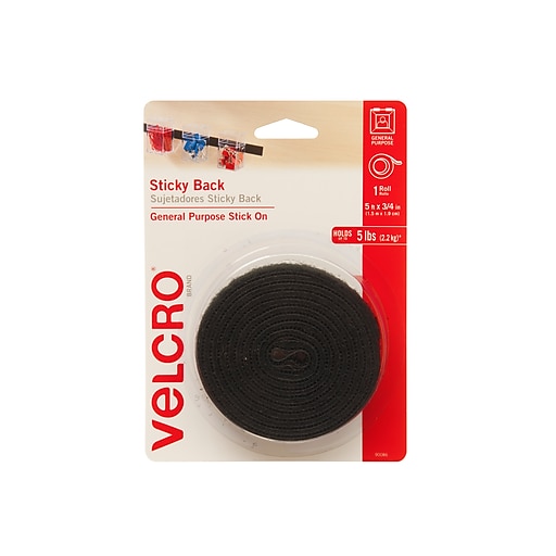 Velcro Brand 90087 Sticky Back White 5 Foot By 3/4 Inch Hook And Loop  Fastener Roll: Hook & Loop Fastener Rolls (075967900878-2)